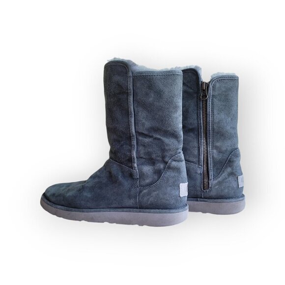 UGG Abree Short II Women’s Charcoal Sheepskin Winter Boots — Size 7 (EUC) - Picture 6 of 14